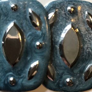 Earrings -blue with silver